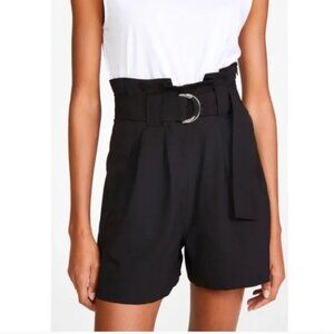 Ganni Black High Waist Women Shorts